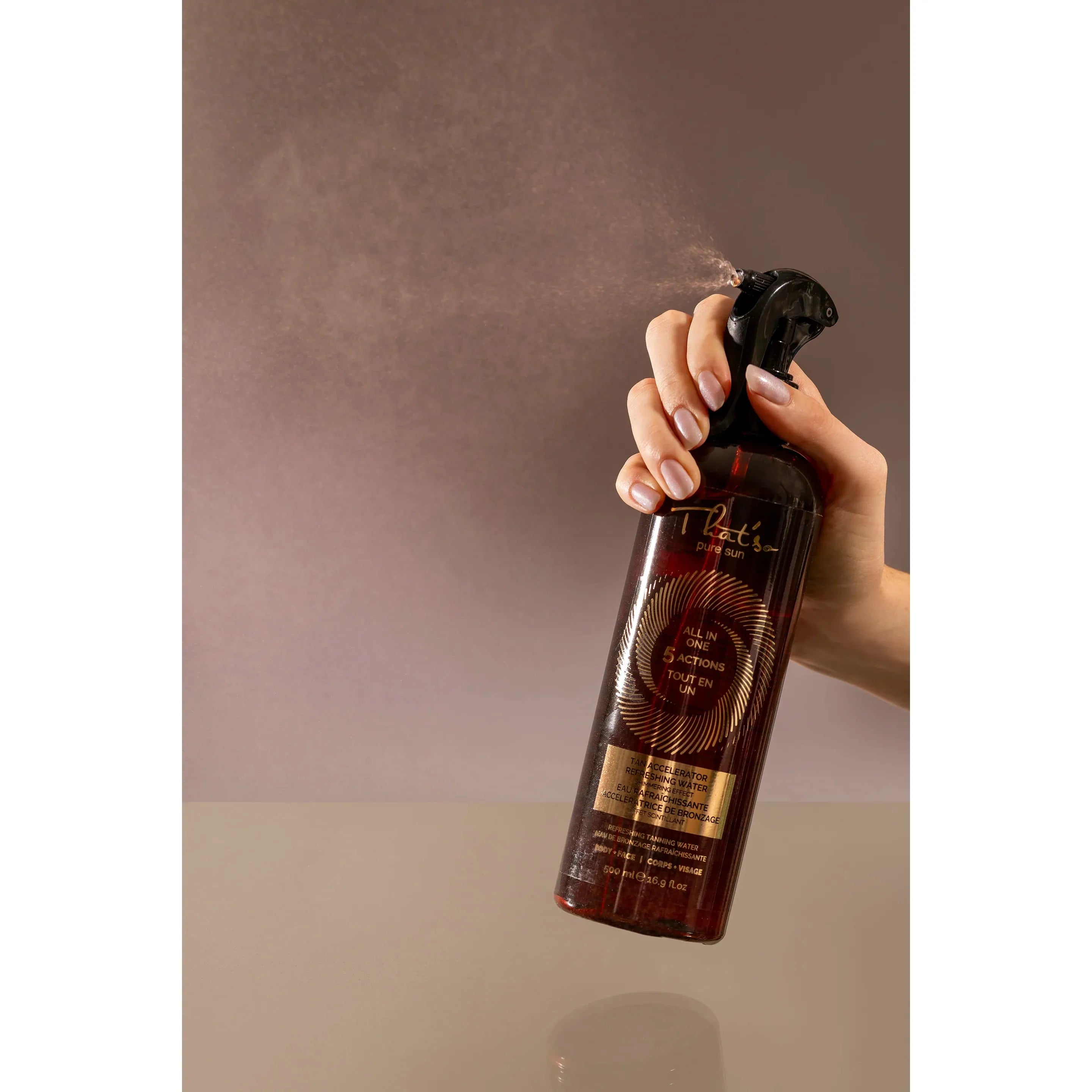 Eau rafraîchissante accélérateur de bronzage