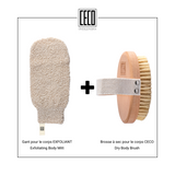 CECO Exfoliating Mitt + Dry Body Brush Bundle