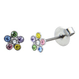 P126 - Surgical Steel Daisy Rainbow (6mm)