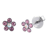 P127 - Marguerite en acier chirurgical AB/Rose (6mm)