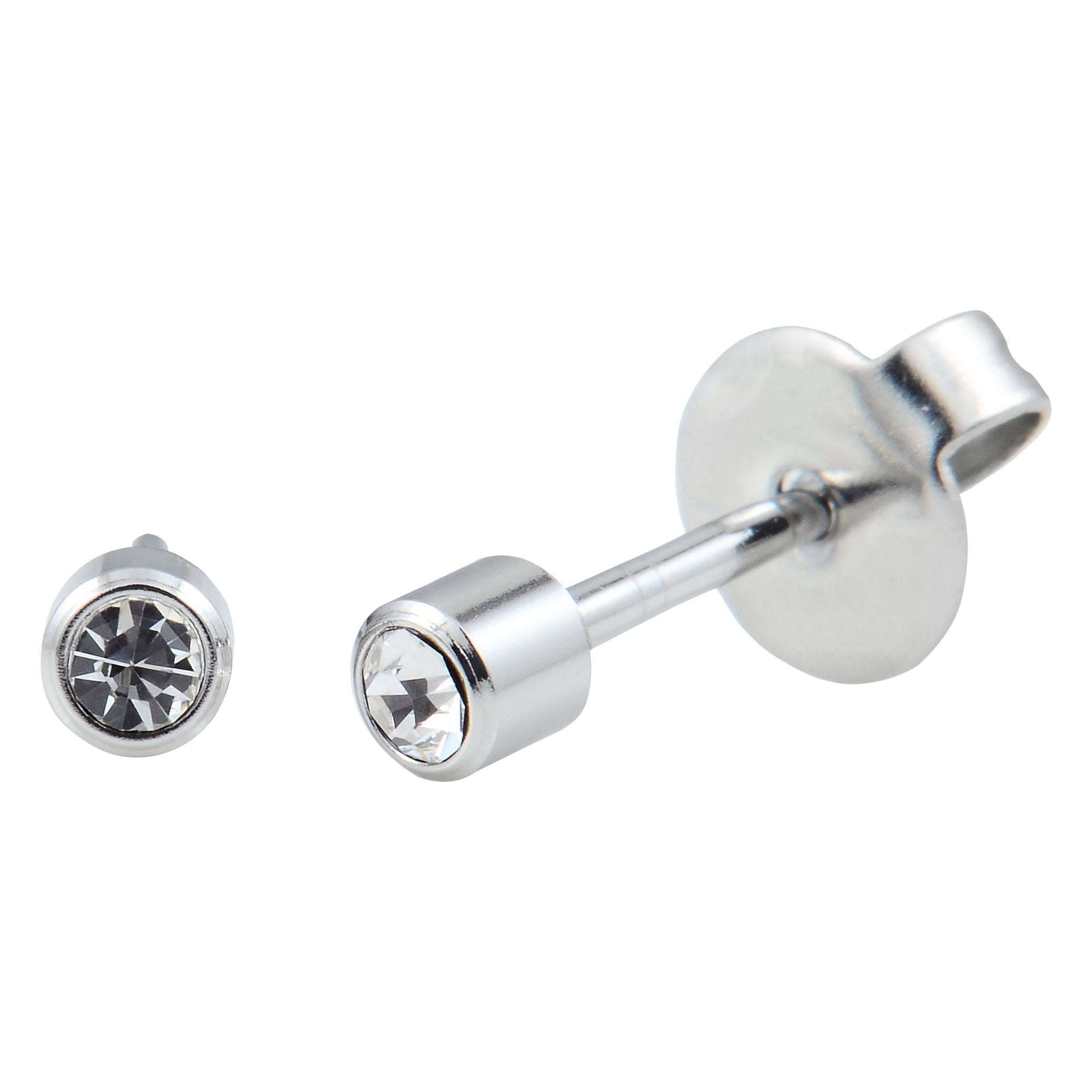 P101 - Acier chirurgical Zircone Cubique Transparent (3mm)