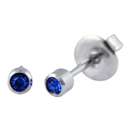 P102 - Surgical Steel Sapphire (3mm)