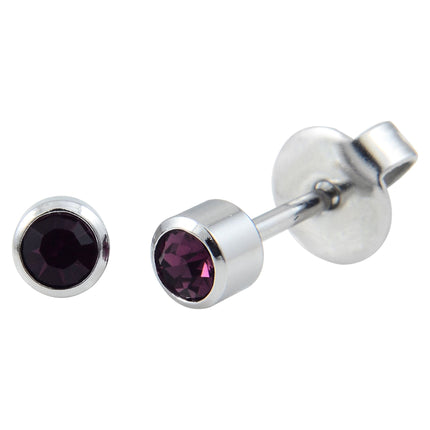 P105 - Surgical Steel Amethyst (4mm)