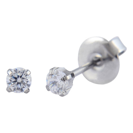 P119 - Surgical Steel Cubic Zirconia Clear (3mm)
