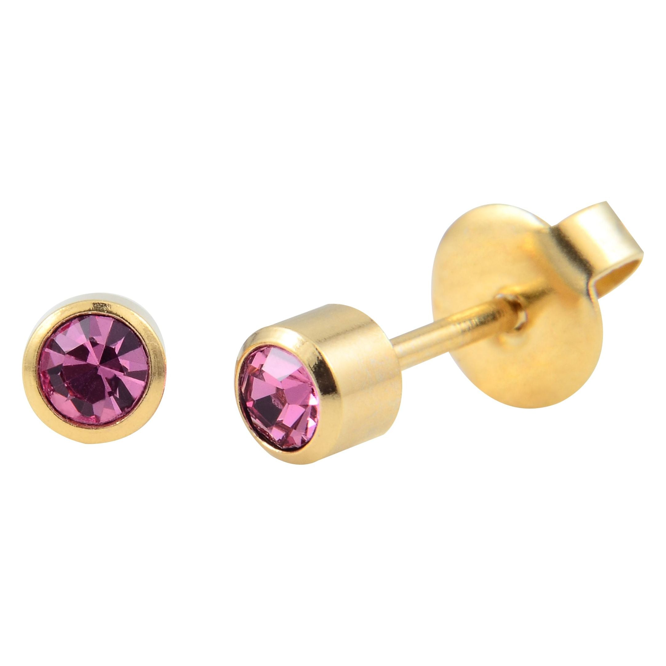 P203 - Gold Plated Rose (3mm)