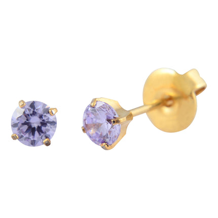 P211 - Gold Plated Lavender (4mm)