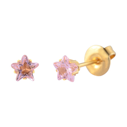 P212 - Gold Plated Cubic Zirconia Star (5mm)